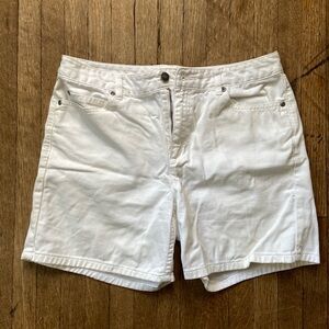 Liz Claiborne white denim shorts